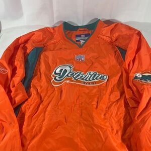 Reebok Miami dolphins on field Orange Performance Jacket
